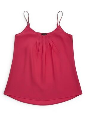 TALULA Raspberry Pink Pleated Spaghetti-Strap Camisole Women’s Small